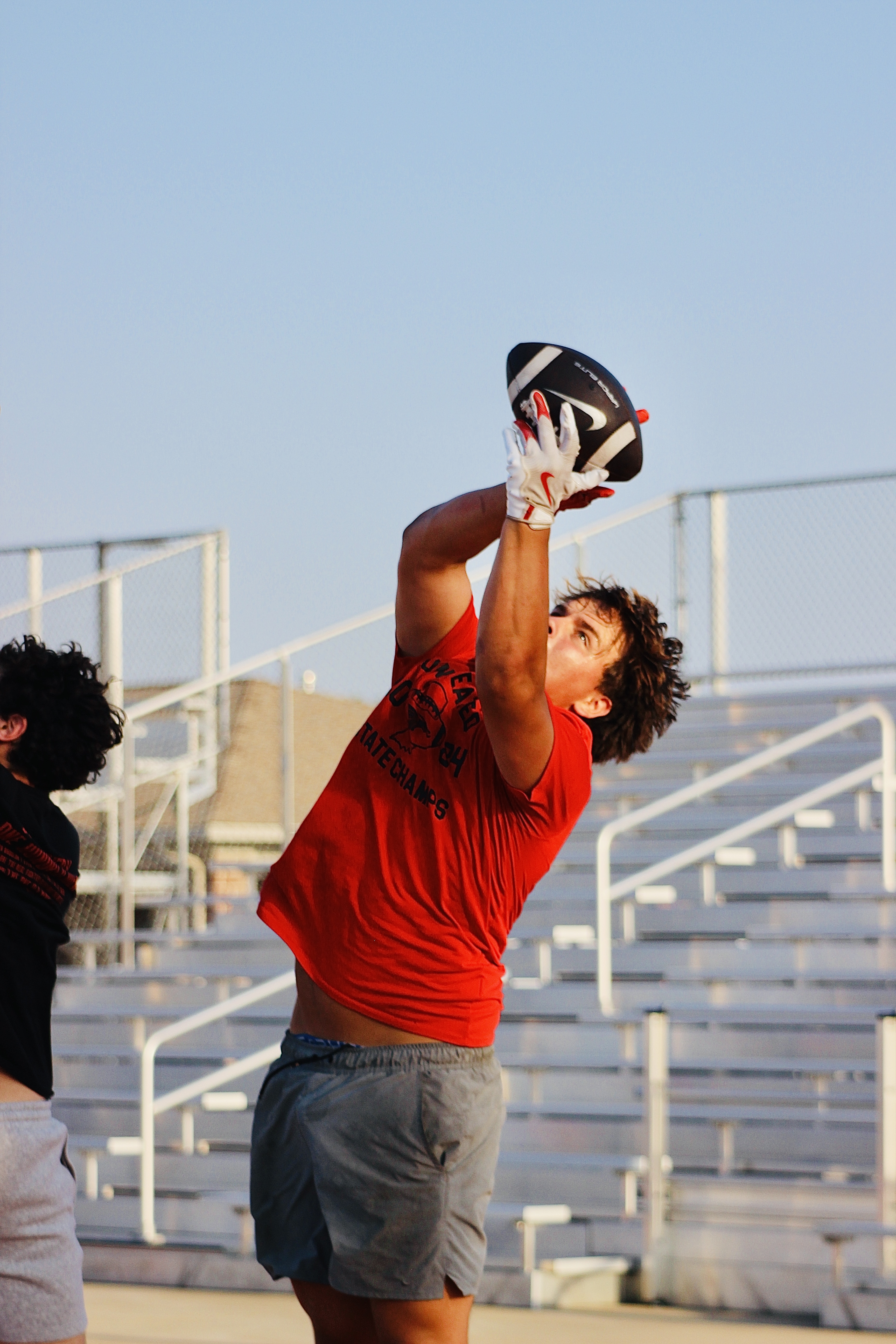 Guy Catching Football